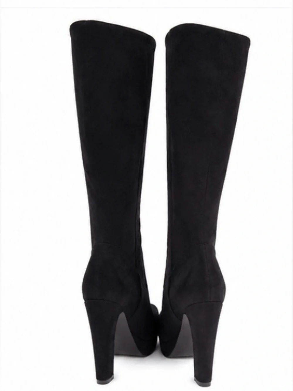 SHEIN Black Over-the-Knee Platform Block Heel Boots